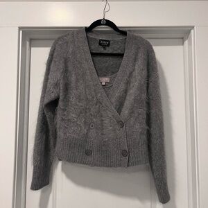 J Crew Brushed Cashmere Double Breasted Cardigan Sweater with Matching Camisole